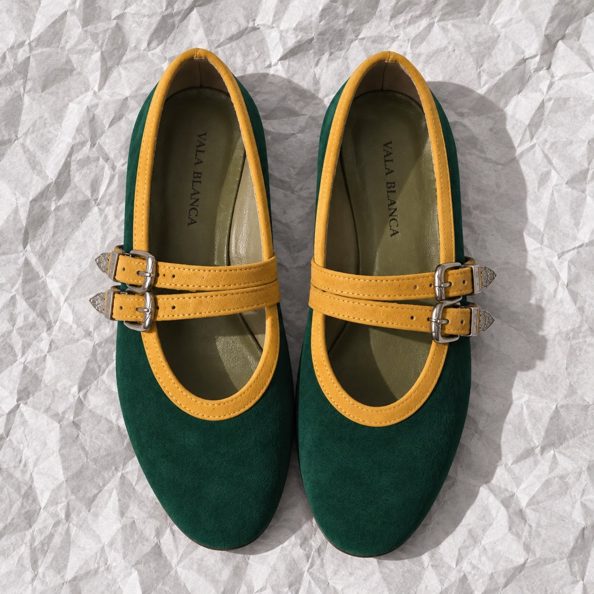 Texana Verde Ribete Amarillo