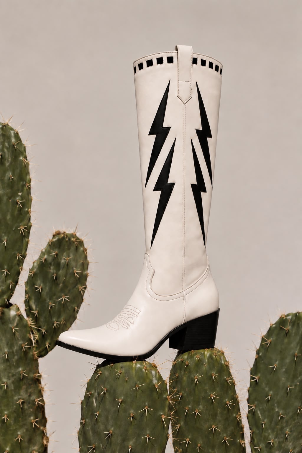 Bota Vaquera Trueno Hueso
