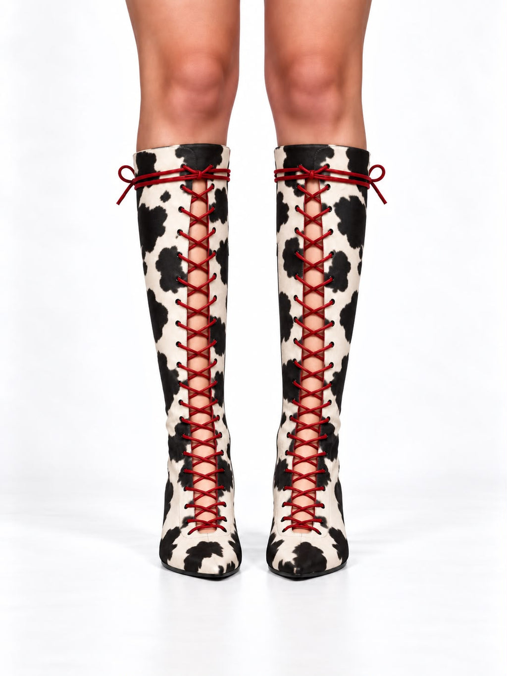 Deserto caña alta vaca estampado