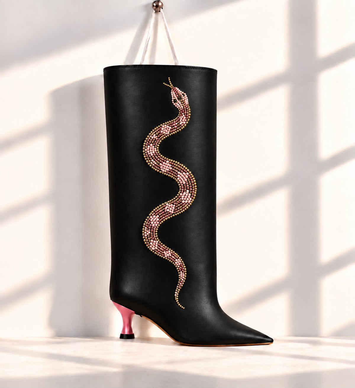 Anana Boot Serpiente Rosa