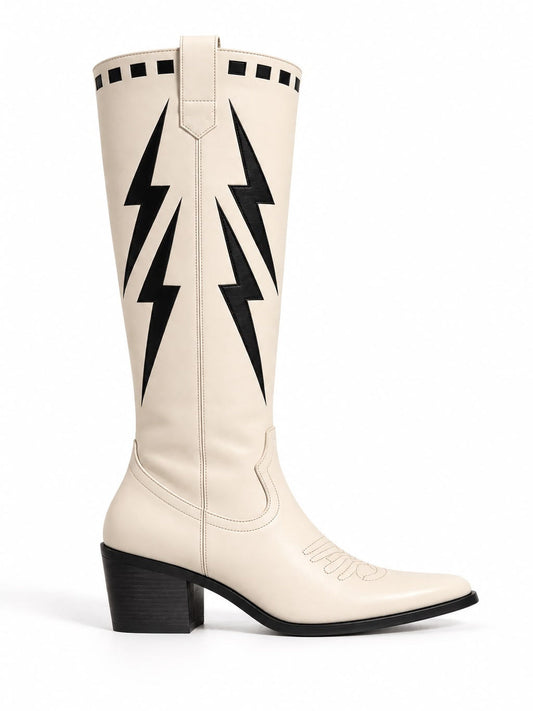 Bota Vaquera Trueno Hueso